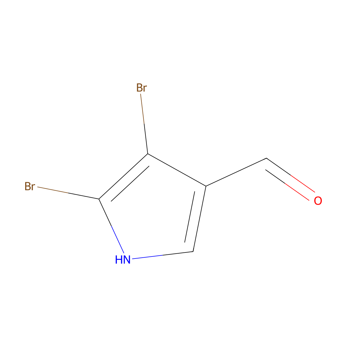 4,5-dibromo-1H-pyrrole-3-carbaldehyde molecular structure, CAS 1803593-81-8