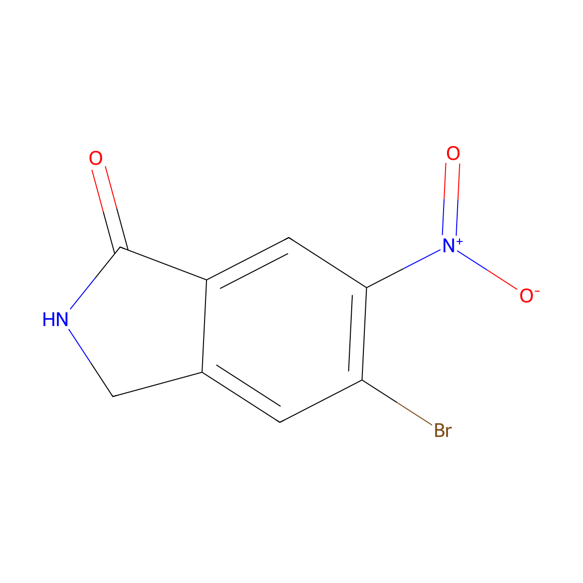 5-bromo-6-nitro-2,3-dihydro-1H-isoindol-1-one molecular structure, CAS 1803593-95-4