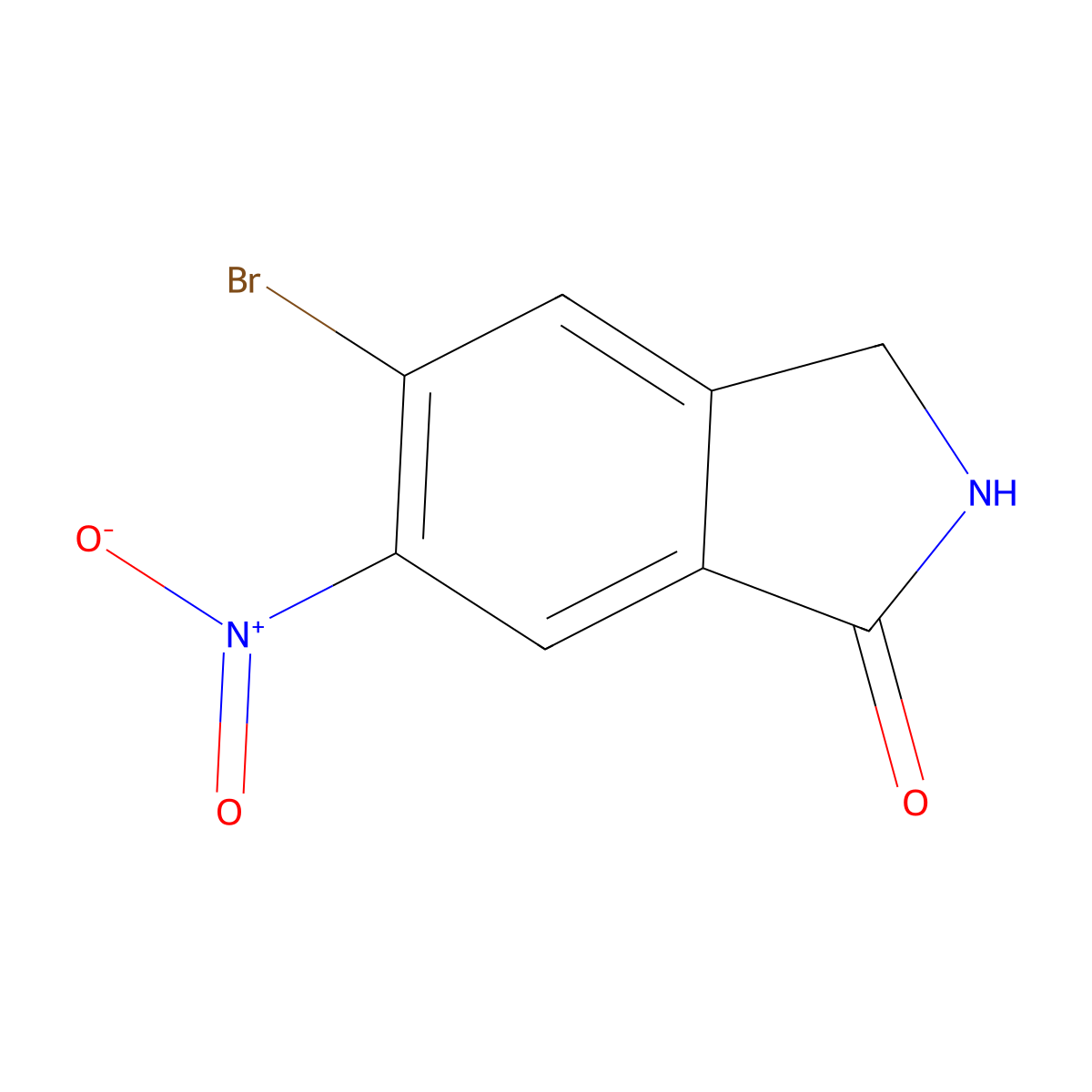 5-bromo-6-nitro-2,3-dihydro-1H-isoindol-1-one molecular structure, CAS 1803593-95-4