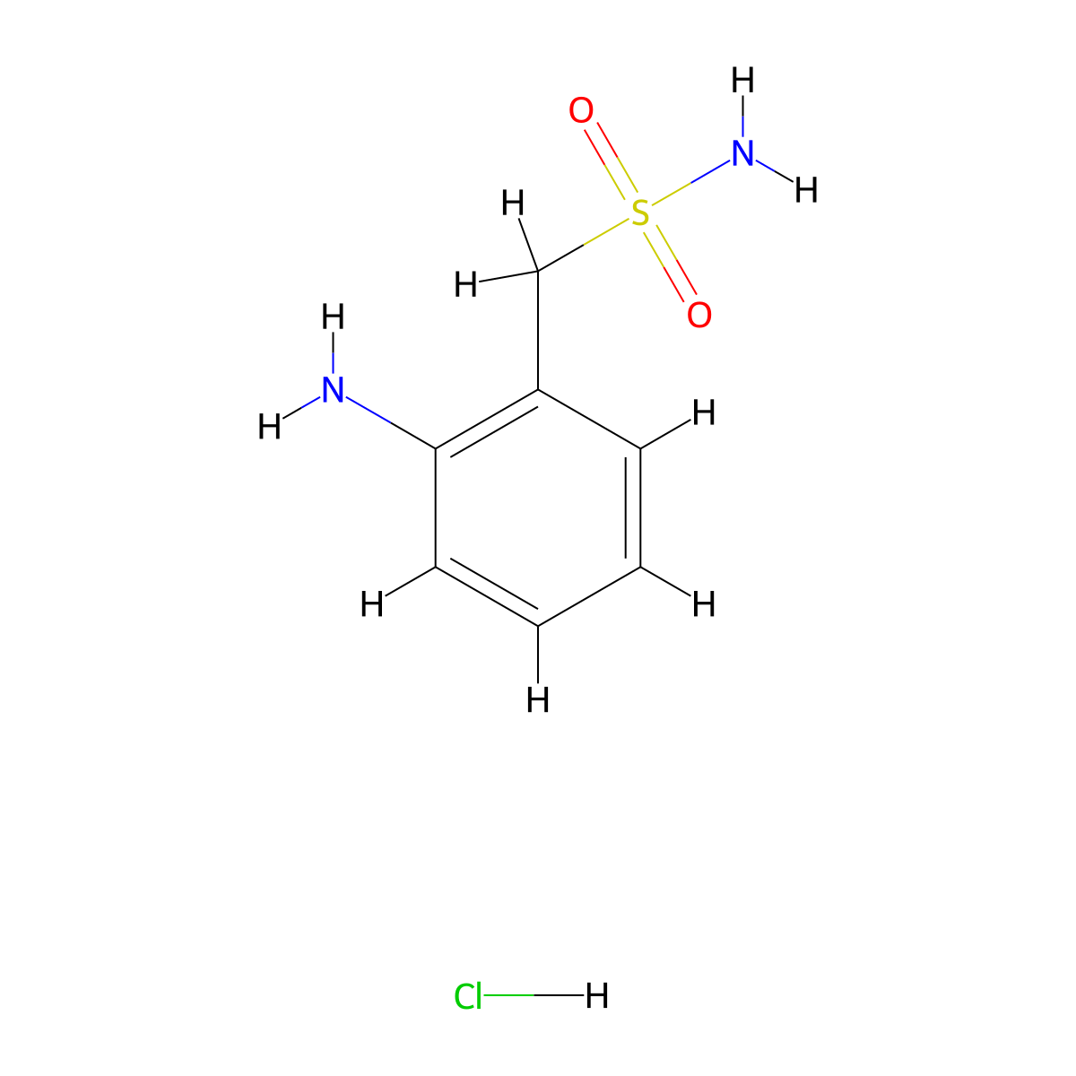 (2-Aminophenyl)methanesulfonamide hydrochloride molecular structure, CAS 1803593-98-7