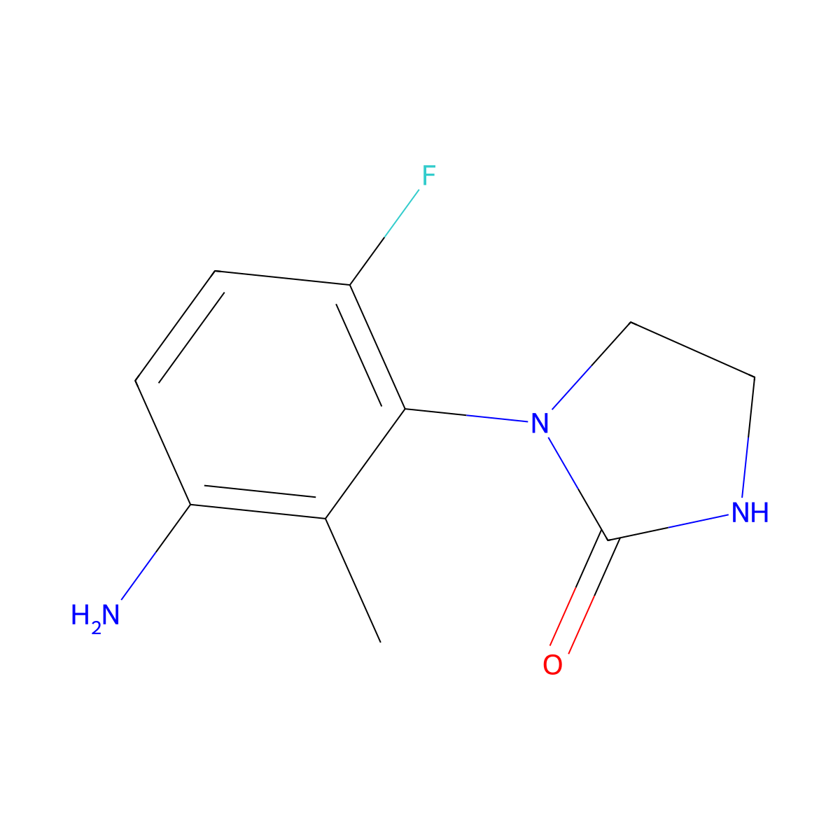 1-(3-Amino-6-fluoro-2-methylphenyl)imidazolidin-2-one molecular structure, CAS 1803594-01-5