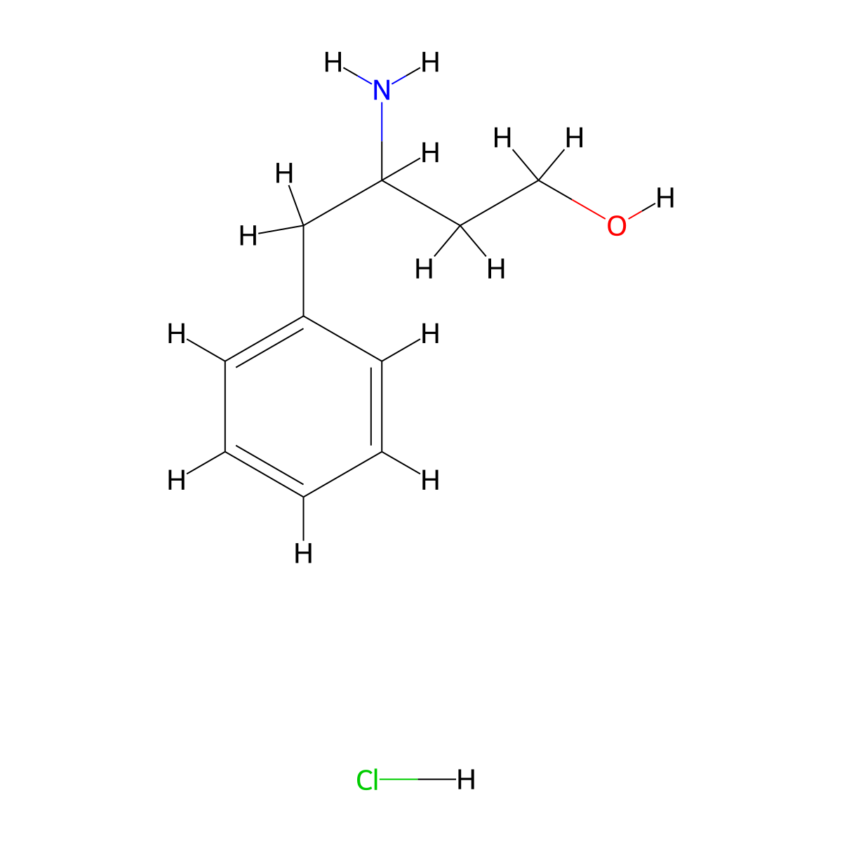 3-Amino-4-phenylbutan-1-ol hydrochloride molecular structure, CAS 1803594-04-8