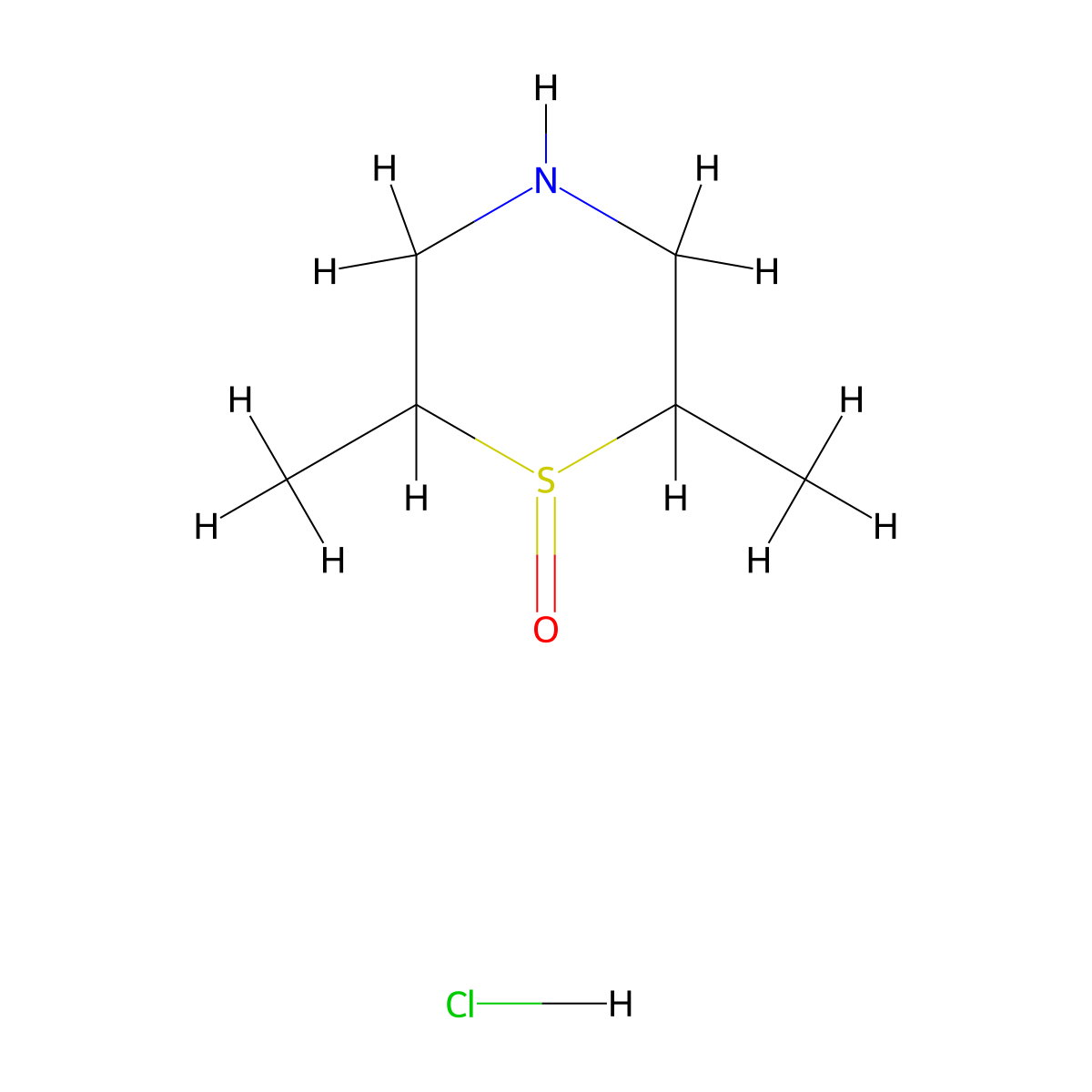 2,6-Dimethyl-1lambda4-thiomorpholin-1-one hydrochloride molecular structure, CAS 1803594-06-0