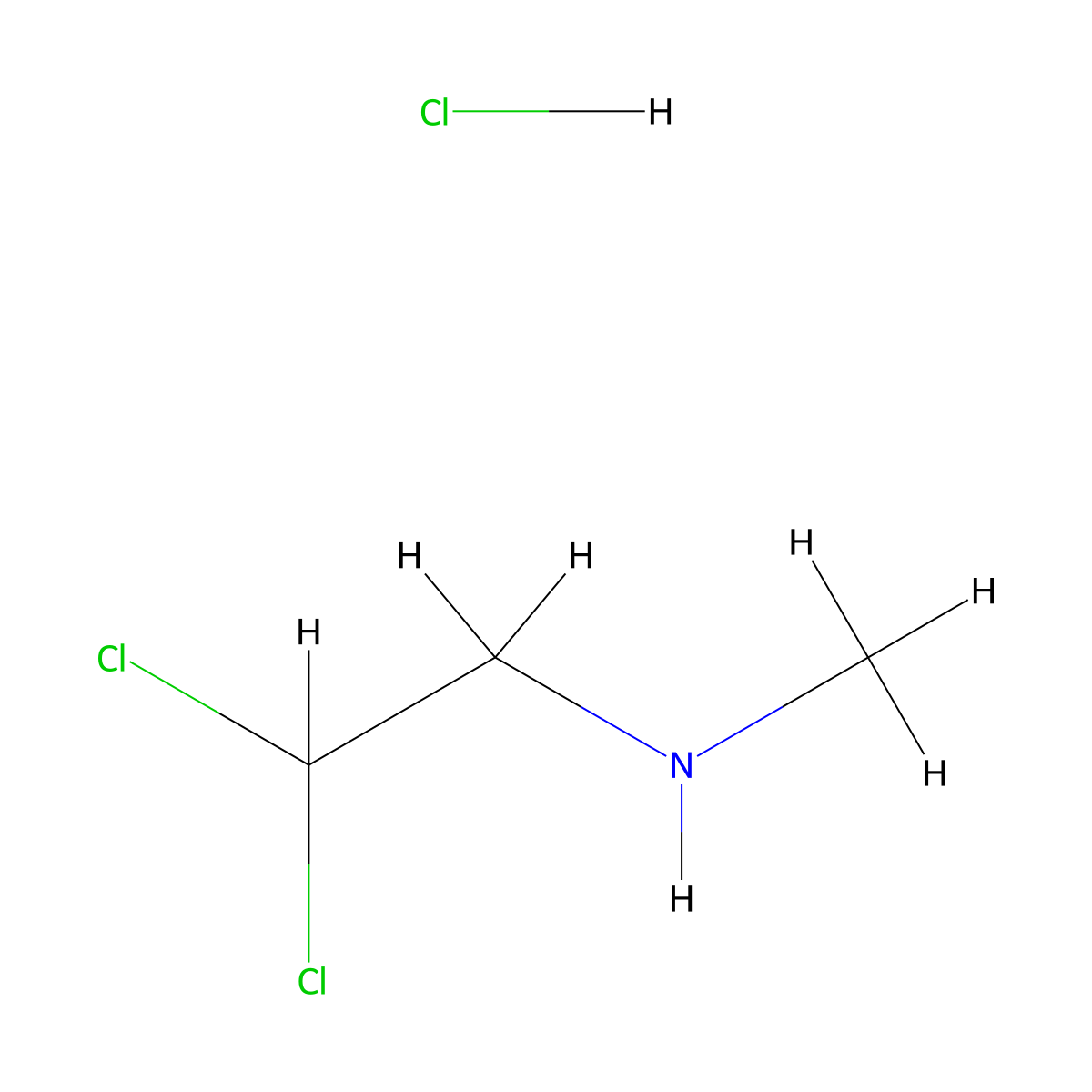 (2,2-Dichloroethyl)(methyl)amine hydrochloride molecular structure, CAS 1803594-22-0