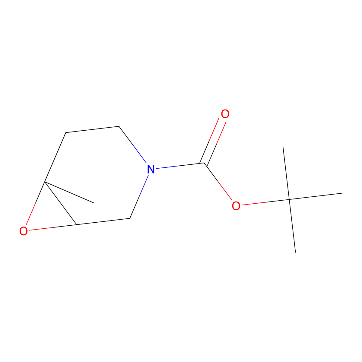 Tert-butyl 6-methyl-7-oxa-3-azabicyclo[4.1.0]heptane-3-carboxylate molecular structure, CAS 1803594-40-2