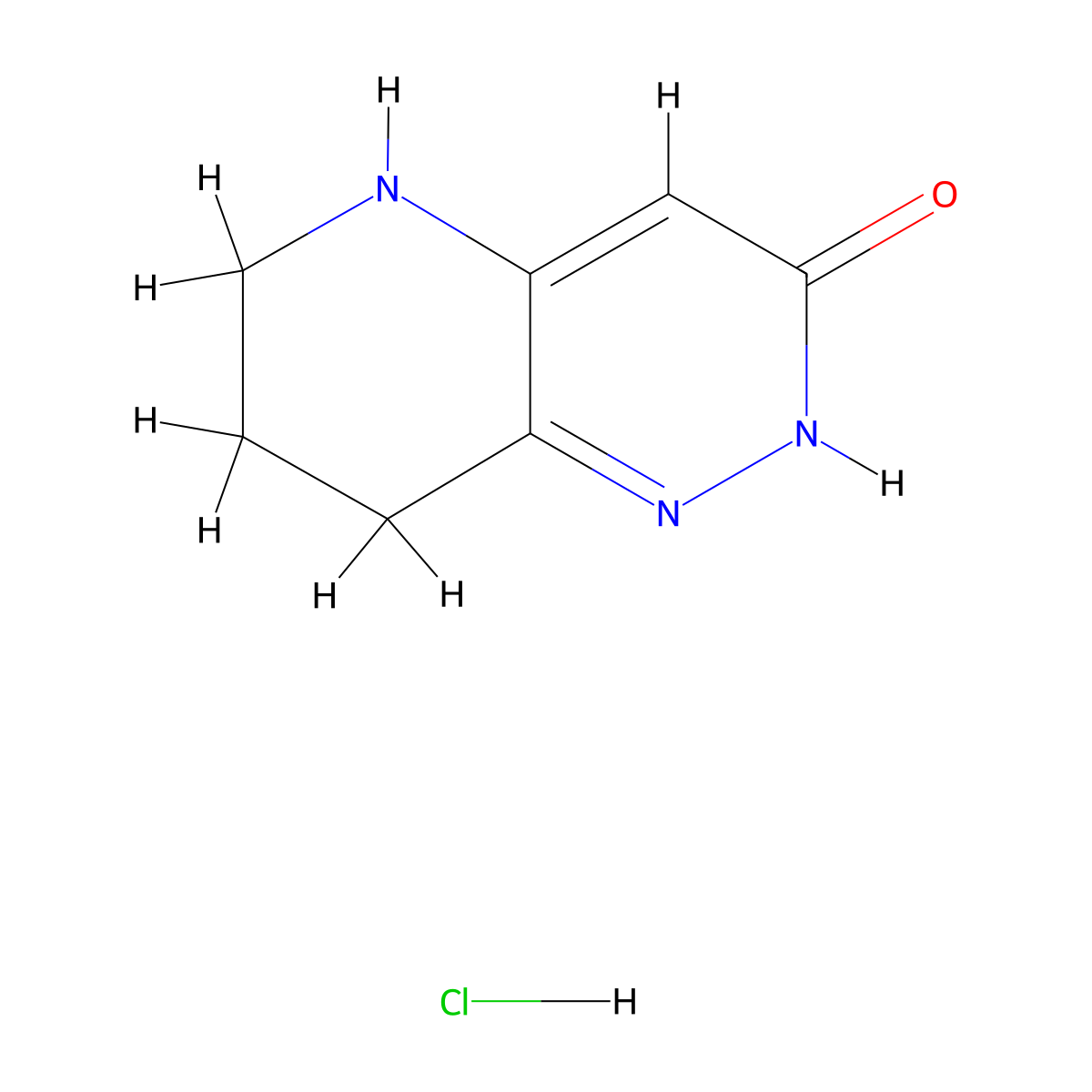 2H,3H,5H,6H,7H,8H-Pyrido[3,2-c]pyridazin-3-one hydrochloride molecular structure, CAS 1803594-50-4