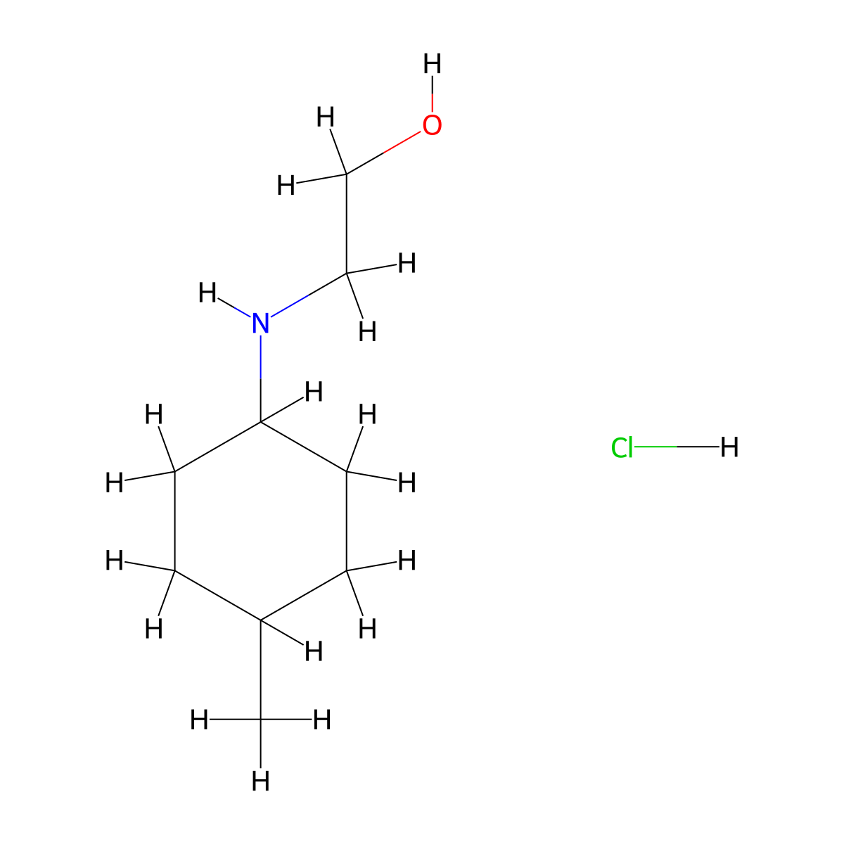 2-[(4-Methylcyclohexyl)amino]ethan-1-ol hydrochloride molecular structure, CAS 1803594-72-0