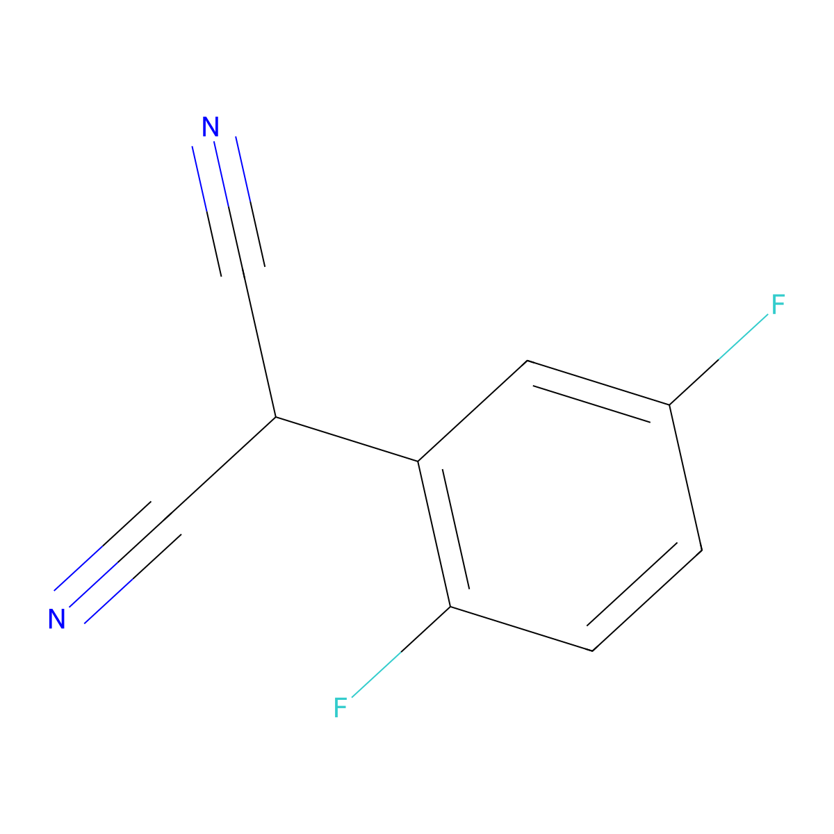 2-(2,5-Difluorophenyl)propanedinitrile molecular structure, CAS 1803594-74-2