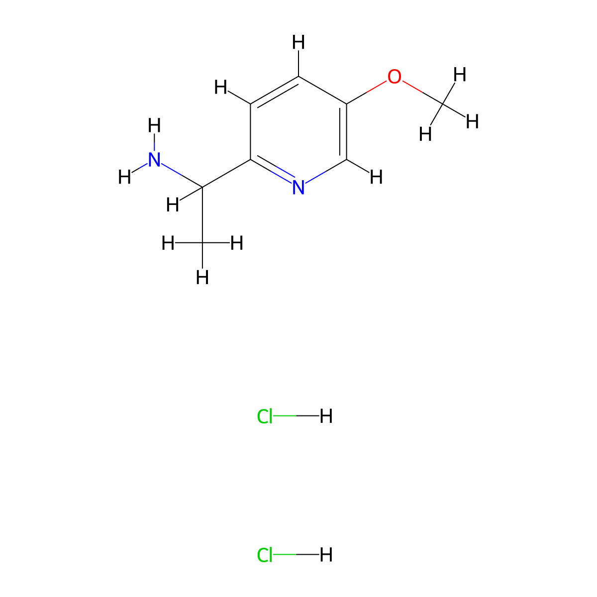 1-(5-Methoxypyridin-2-yl)ethan-1-amine dihydrochloride molecular structure, CAS 1803594-91-3