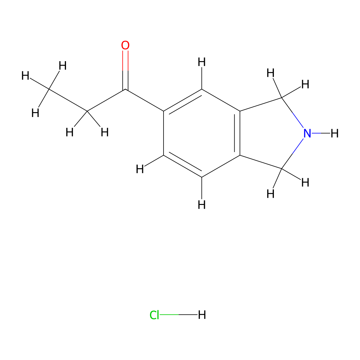 1-(2,3-dihydro-1H-isoindol-5-yl)propan-1-one hydrochloride molecular structure, CAS 1803595-01-8