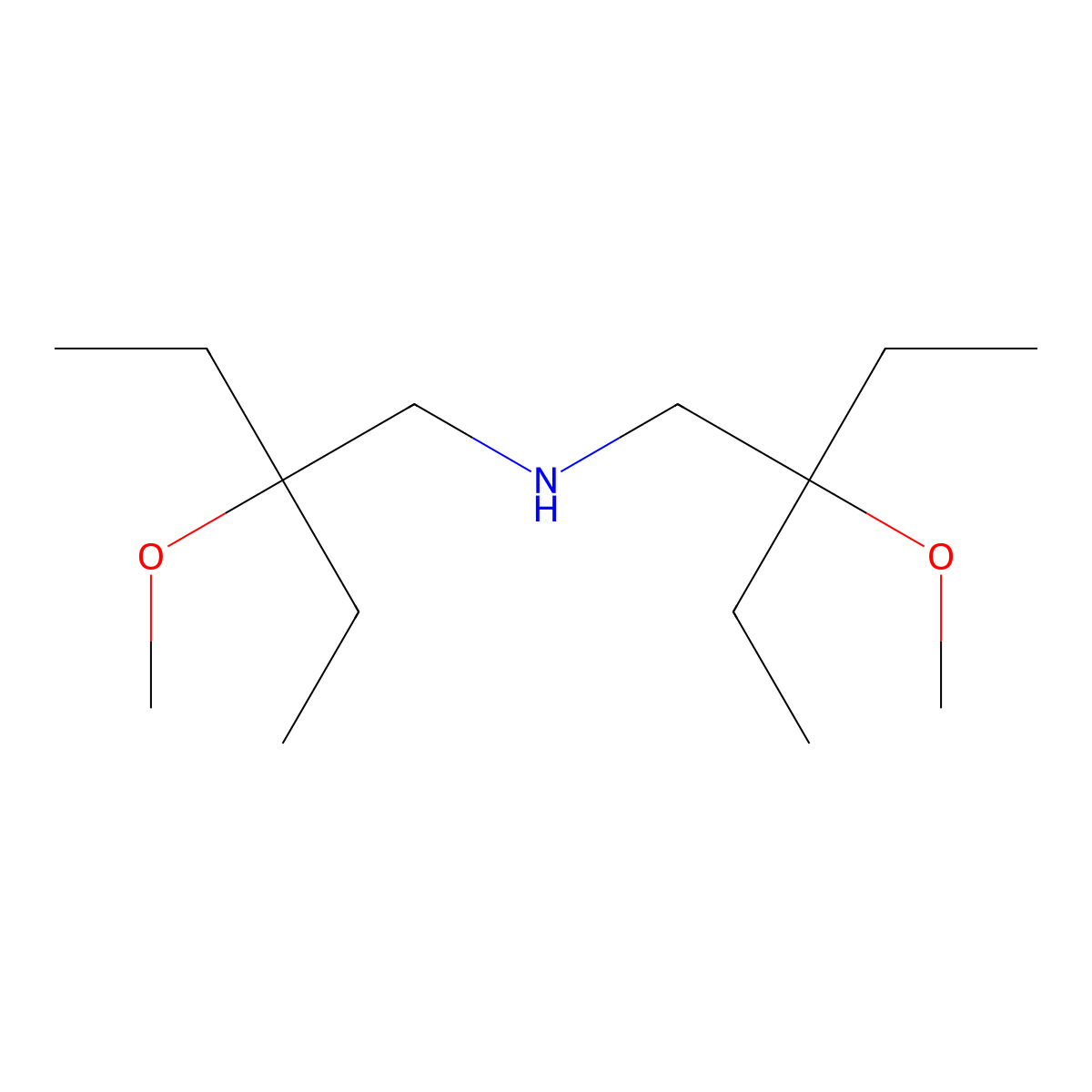 Bis(2-ethyl-2-methoxybutyl)amine molecular structure, CAS 1803595-14-3