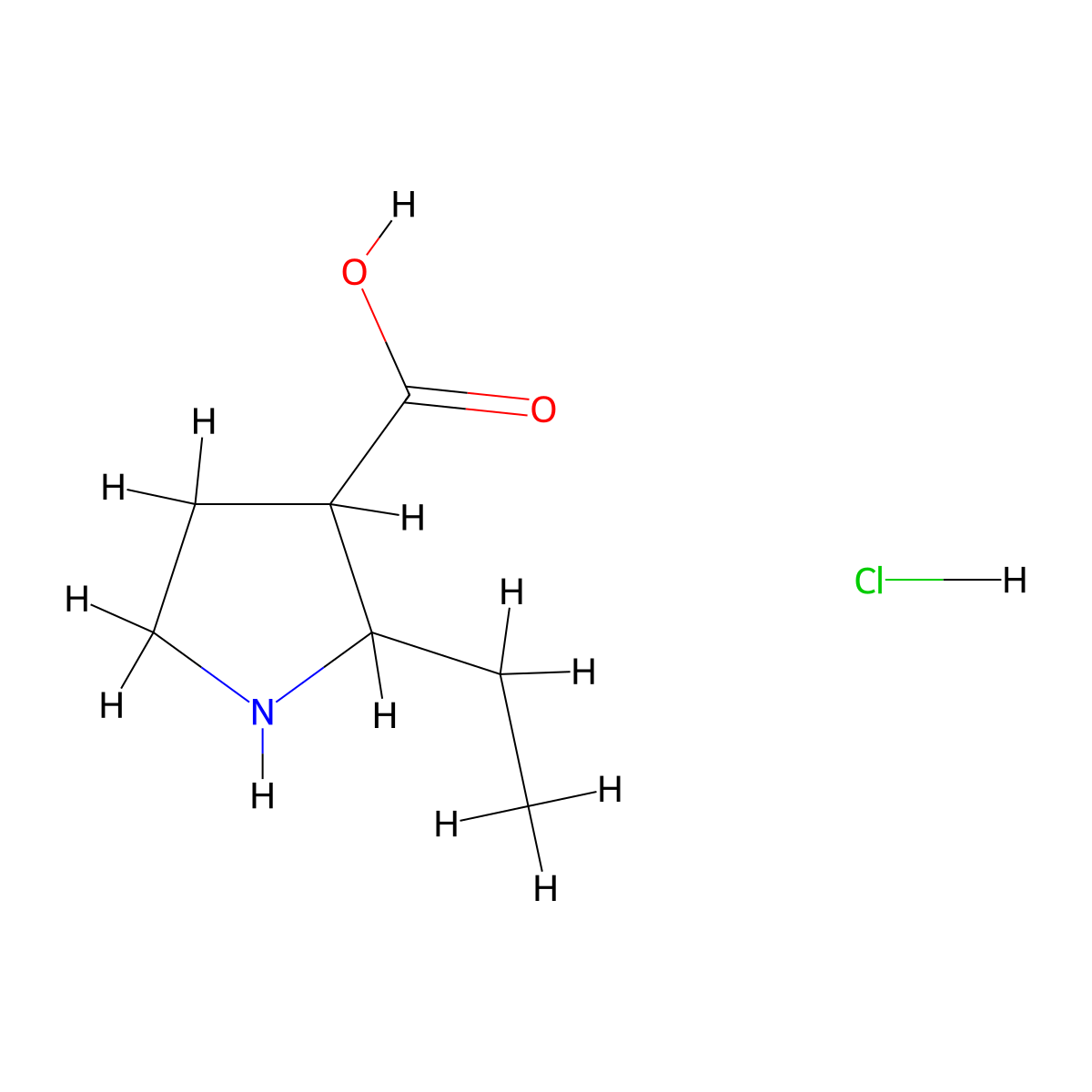 2-Ethylpyrrolidine-3-carboxylic acid hydrochloride molecular structure, CAS 1803595-54-1