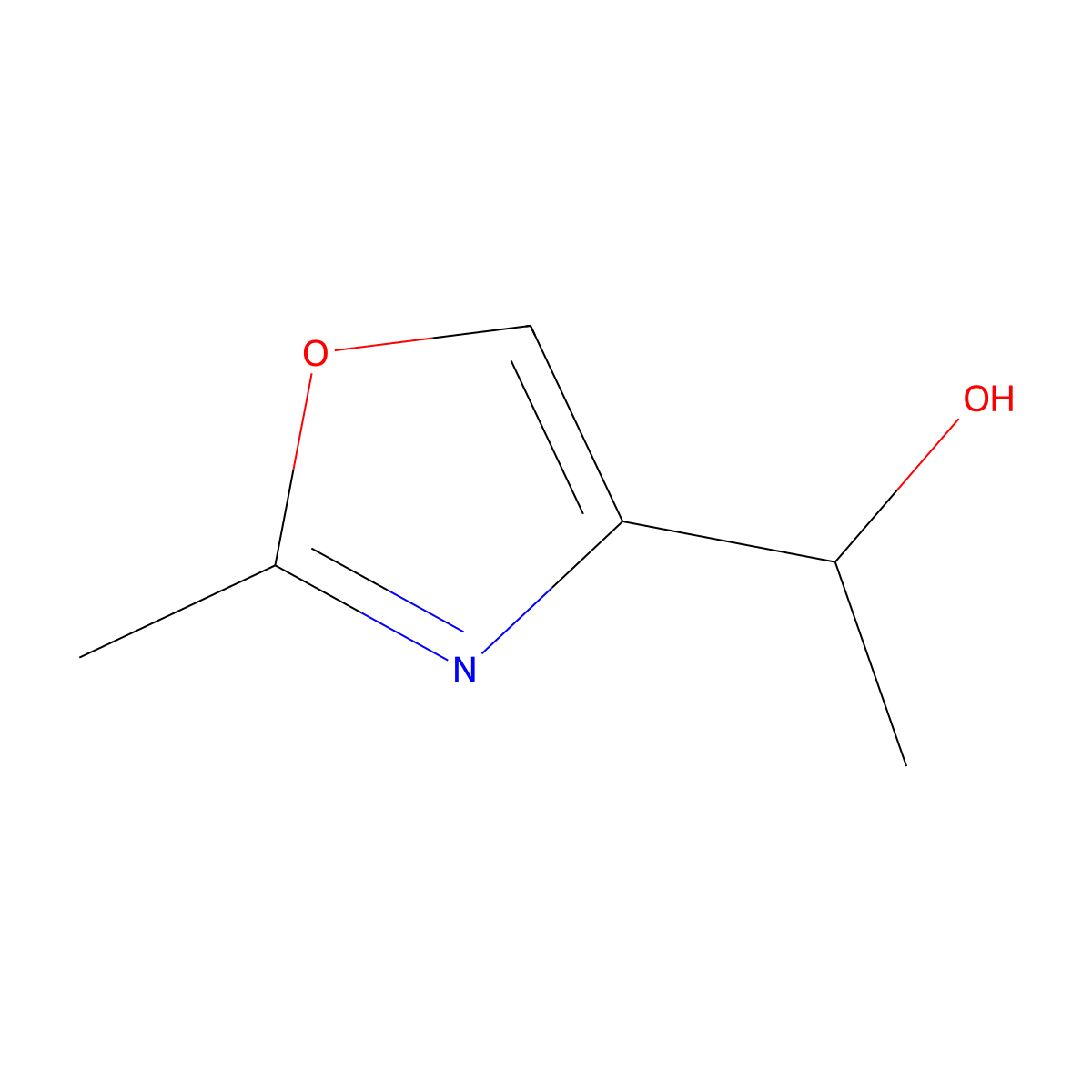 1-(2-Methyl-1,3-oxazol-4-yl)ethan-1-ol molecular structure, CAS 1803595-56-3