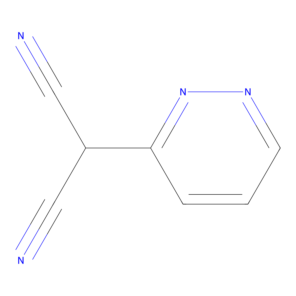 2-(Pyridazin-3-yl)propanedinitrile molecular structure, CAS 1803595-64-3