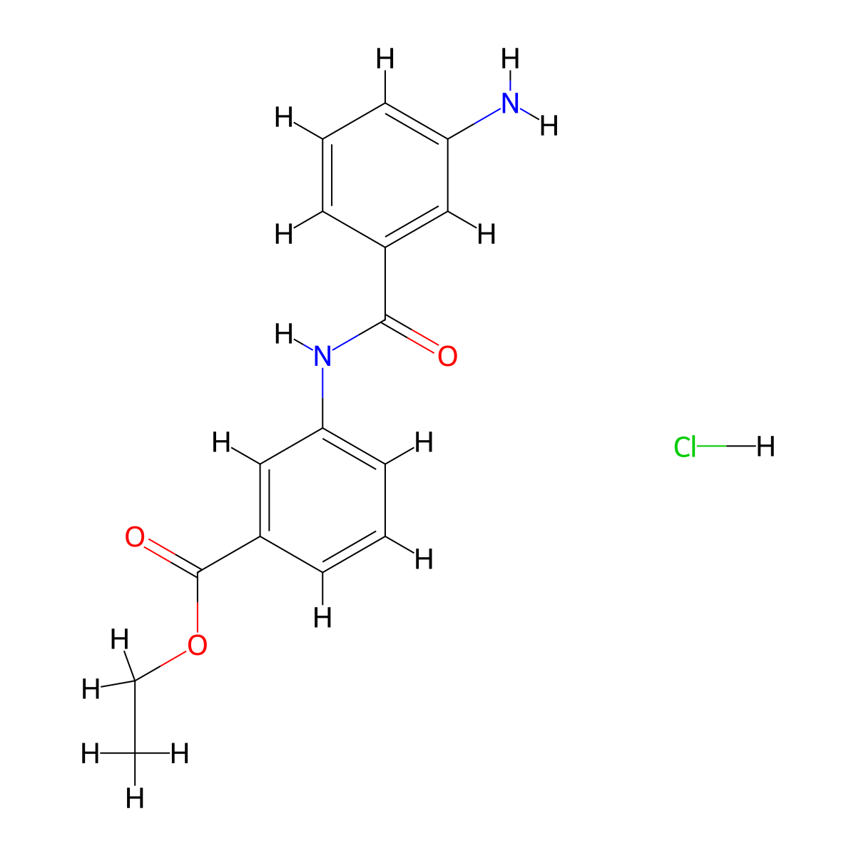Ethyl 3-(3-aminobenzamido)benzoate hydrochloride molecular structure, CAS 1803596-08-8