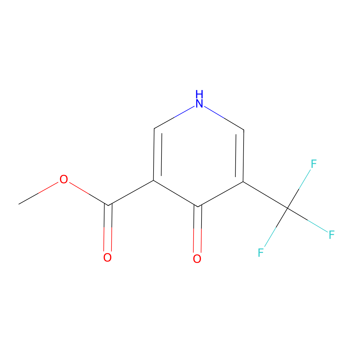 Methyl 4-hydroxy-5-(trifluoromethyl)pyridine-3-carboxylate molecular structure, CAS 1803596-18-0