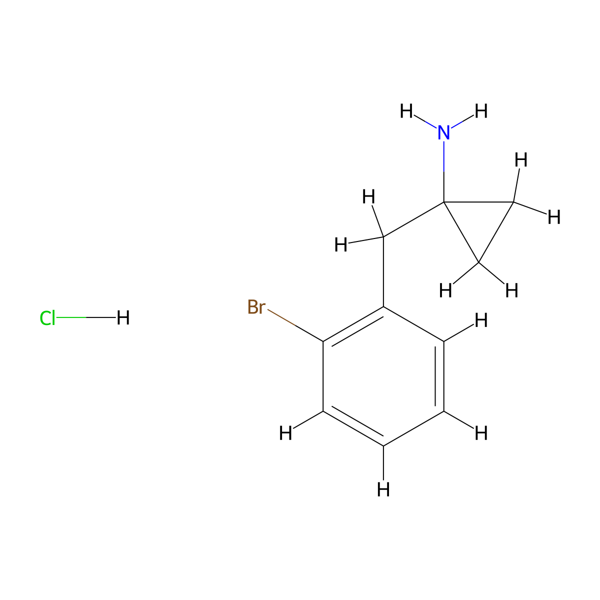 1-[(2-Bromophenyl)methyl]cyclopropan-1-amine hydrochloride molecular structure, CAS 1803596-30-6