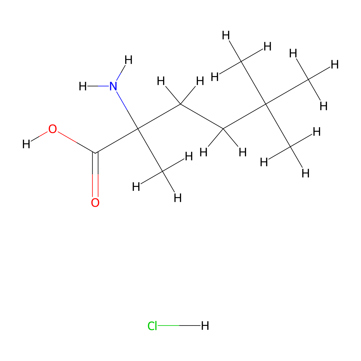 2-Amino-2,5,5-trimethylhexanoic acid hydrochloride molecular structure, CAS 1803596-37-3