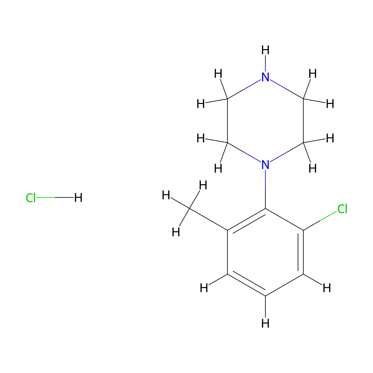 1-(2-Chloro-6-methylphenyl)piperazine hydrochloride molecular structure, CAS 1803596-41-9