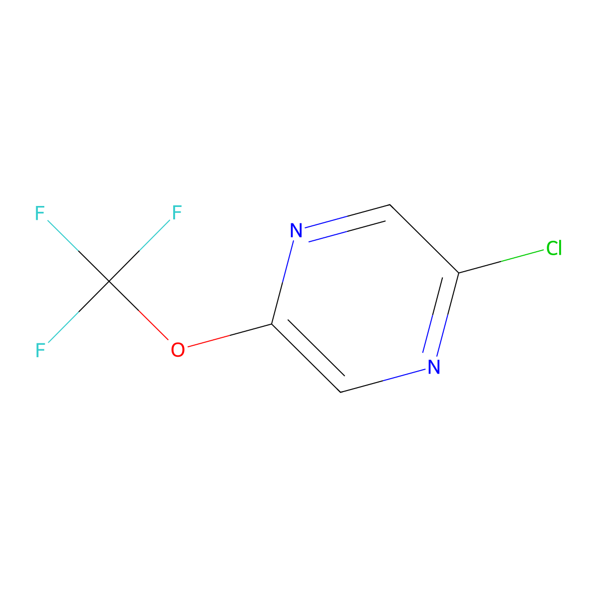Pyrazine, 2-chloro-5-(trifluoromethoxy)- molecular structure, CAS 1803596-66-8