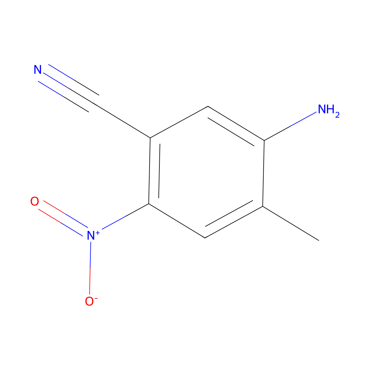 5-Amino-4-methyl-2-nitrobenzonitrile molecular structure, CAS 1803596-76-0