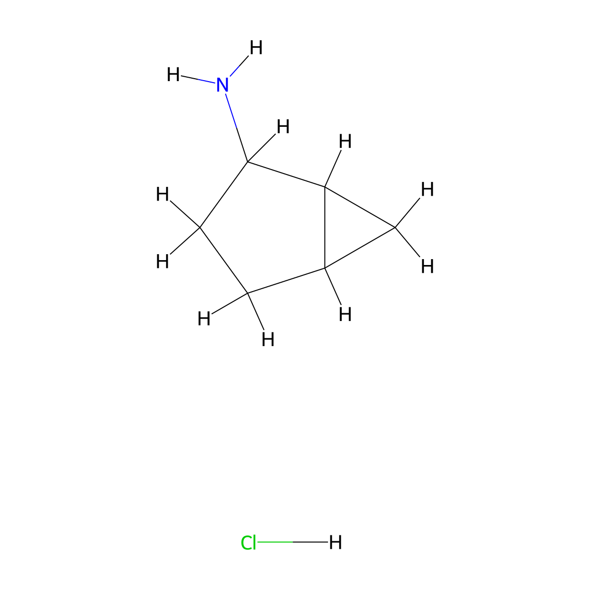 Bicyclo(3.1.0)hexan-2-amine hydrochloride molecular structure, CAS 1803596-82-8