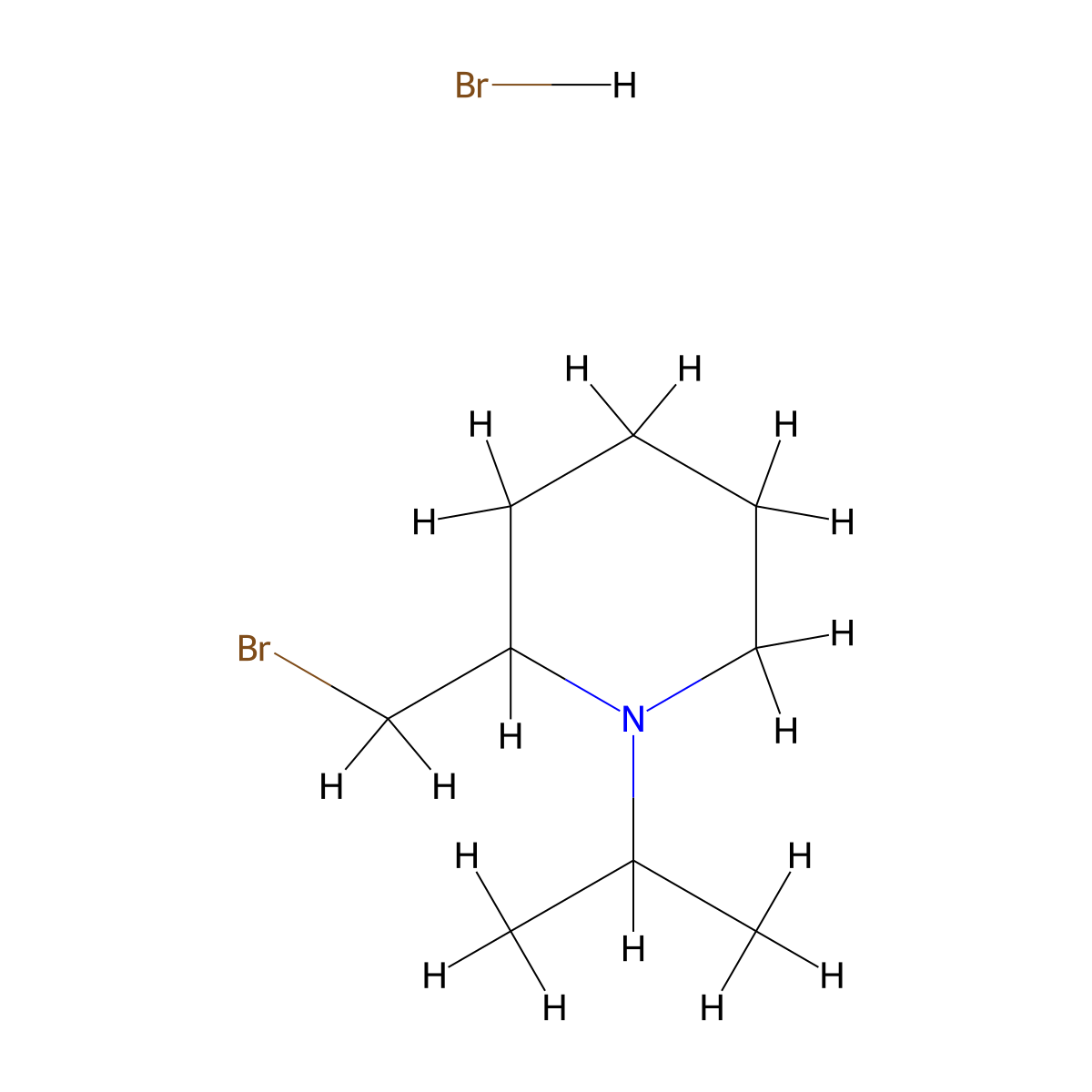 2-(Bromomethyl)-1-(propan-2-yl)piperidine hydrobromide molecular structure, CAS 1803597-14-9