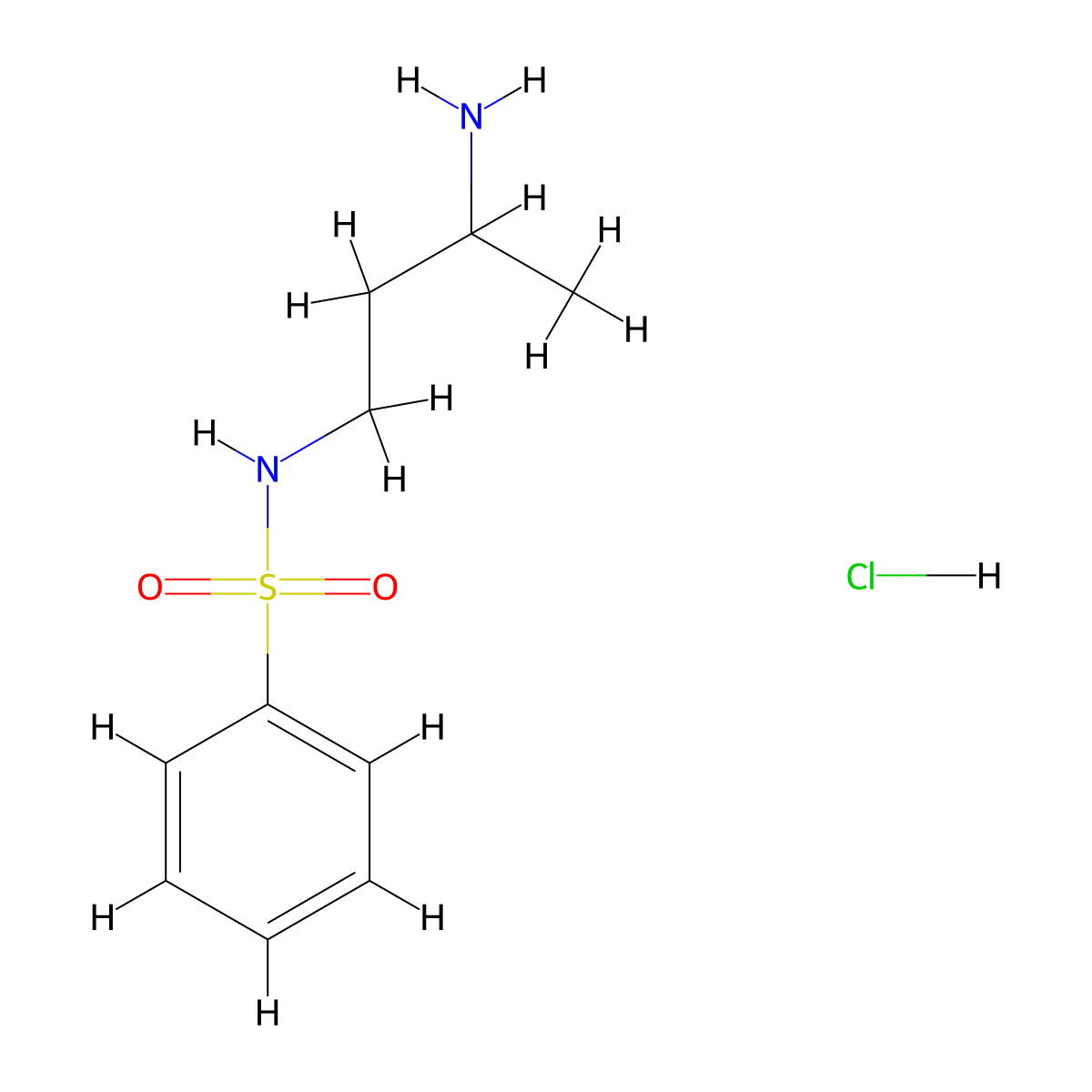 N-(3-aminobutyl)benzenesulfonamide hydrochloride molecular structure, CAS 1803597-24-1