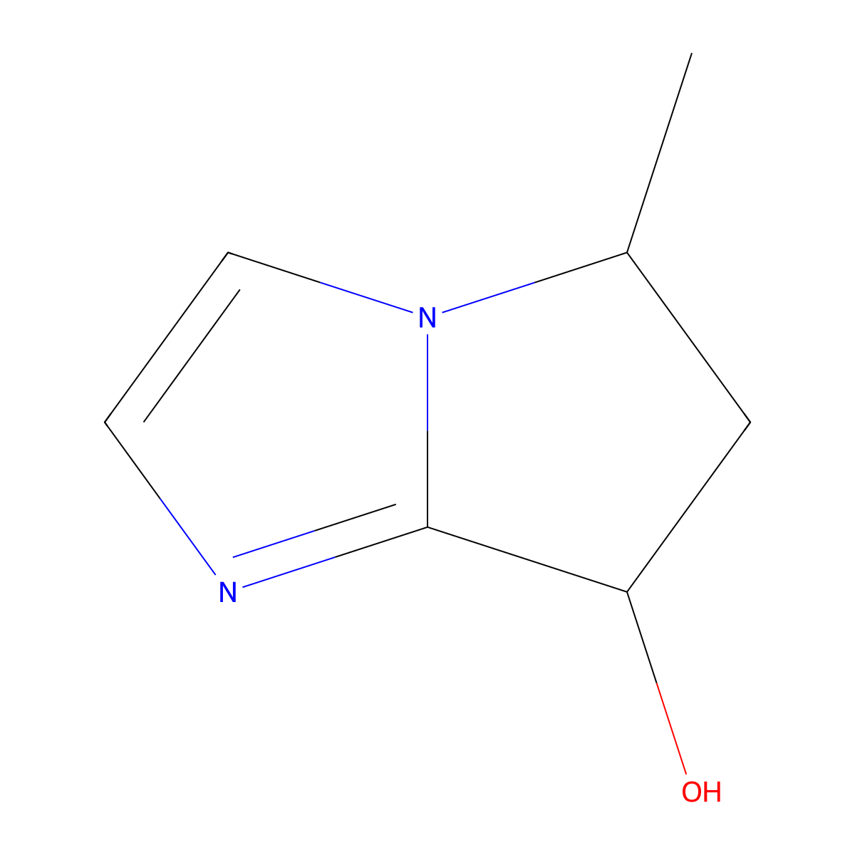 5-methyl-5H,6H,7H-pyrrolo[1,2-a]imidazol-7-ol molecular structure, CAS 1803597-41-2