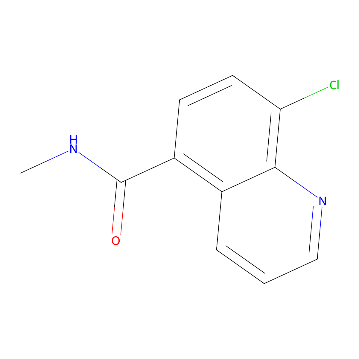 8-chloro-N-methylquinoline-5-carboxamide molecular structure, CAS 1803597-52-5