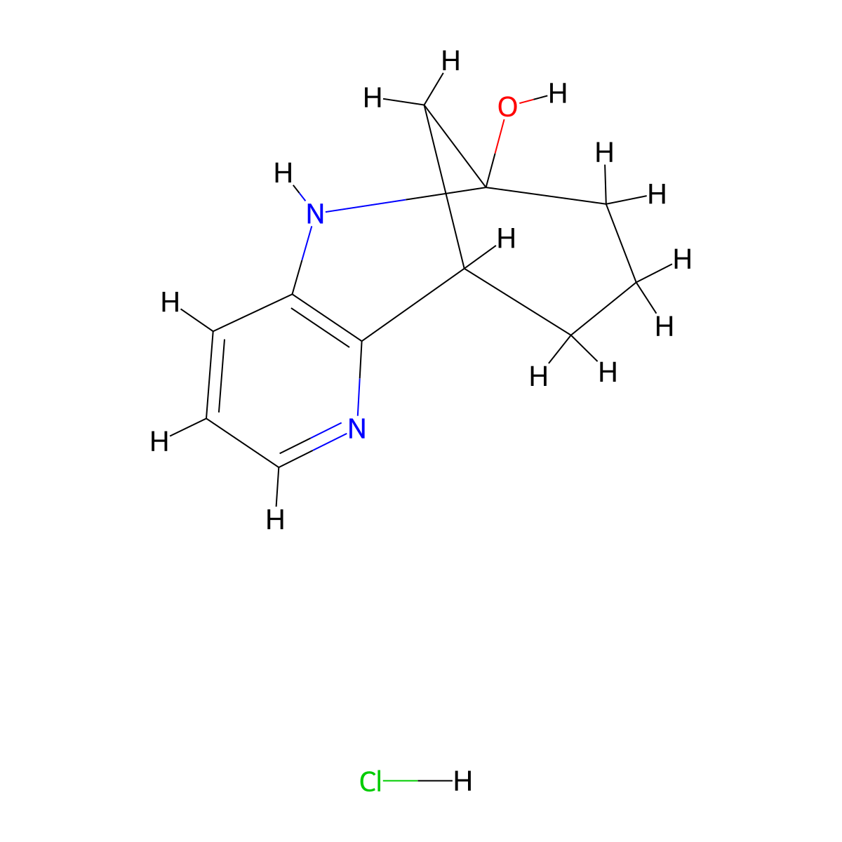 3,8-Diazatricyclo[7.3.1.0,2,7]trideca-2,4,6-trien-9-ol hydrochloride molecular structure, CAS 1803597-70-7