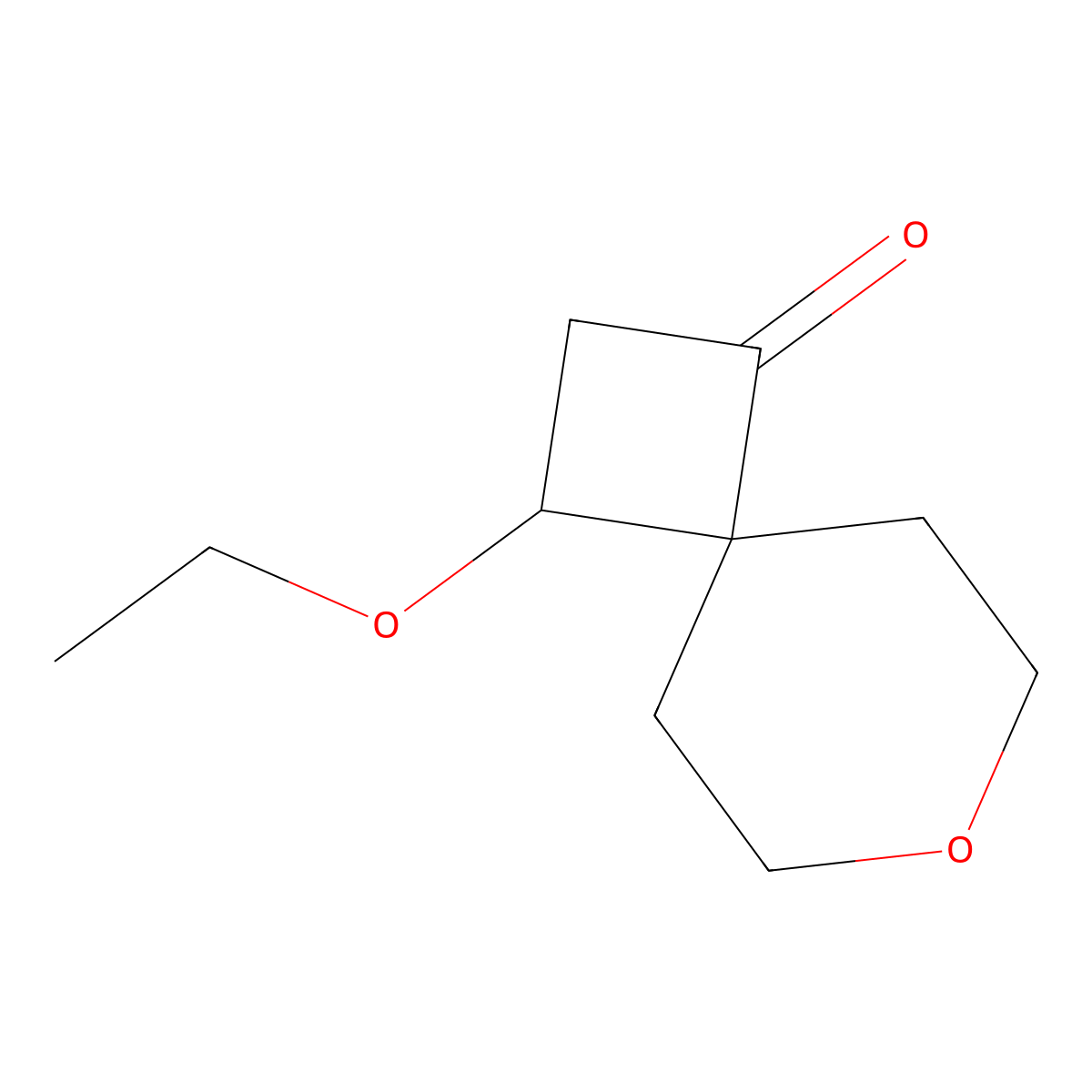 3-Ethoxy-7-oxaspiro[3.5]nonan-1-one molecular structure, CAS 1803597-90-1