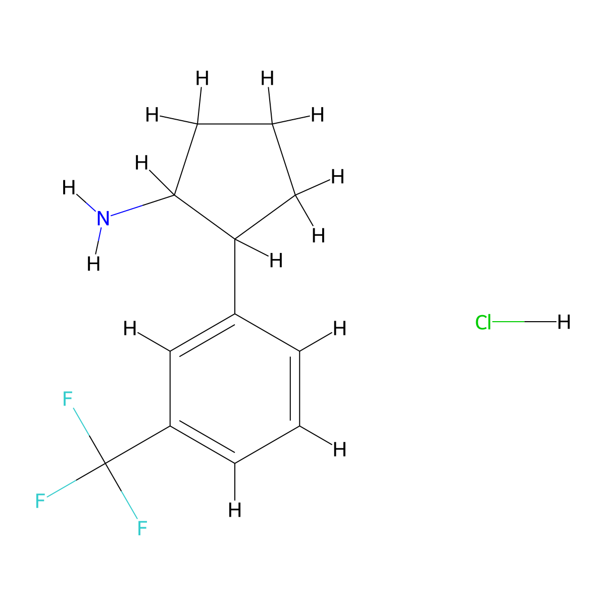 2-[3-(Trifluoromethyl)phenyl]cyclopentan-1-amine hydrochloride molecular structure, CAS 1803597-97-8