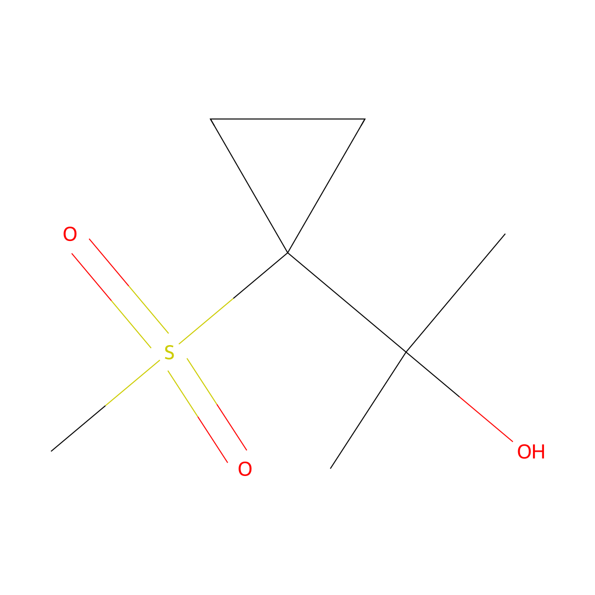 2-(1-Methanesulfonylcyclopropyl)propan-2-ol molecular structure, CAS 1803598-00-6
