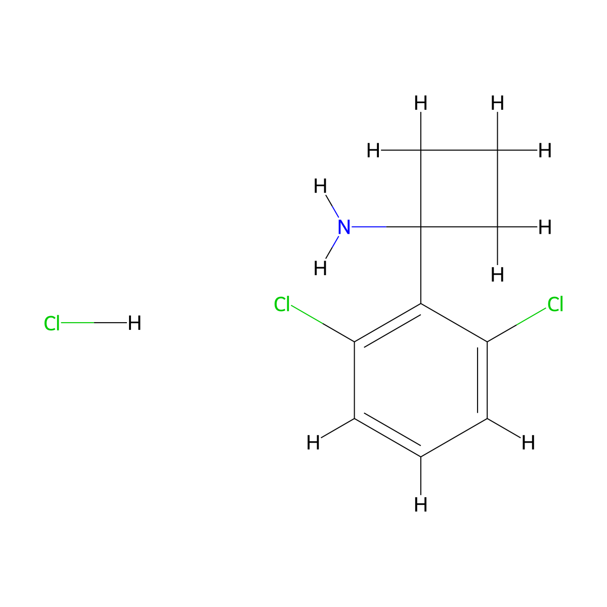 1-(2,6-Dichlorophenyl)cyclobutanamine Hydrochloride molecular structure, CAS 1803598-02-8