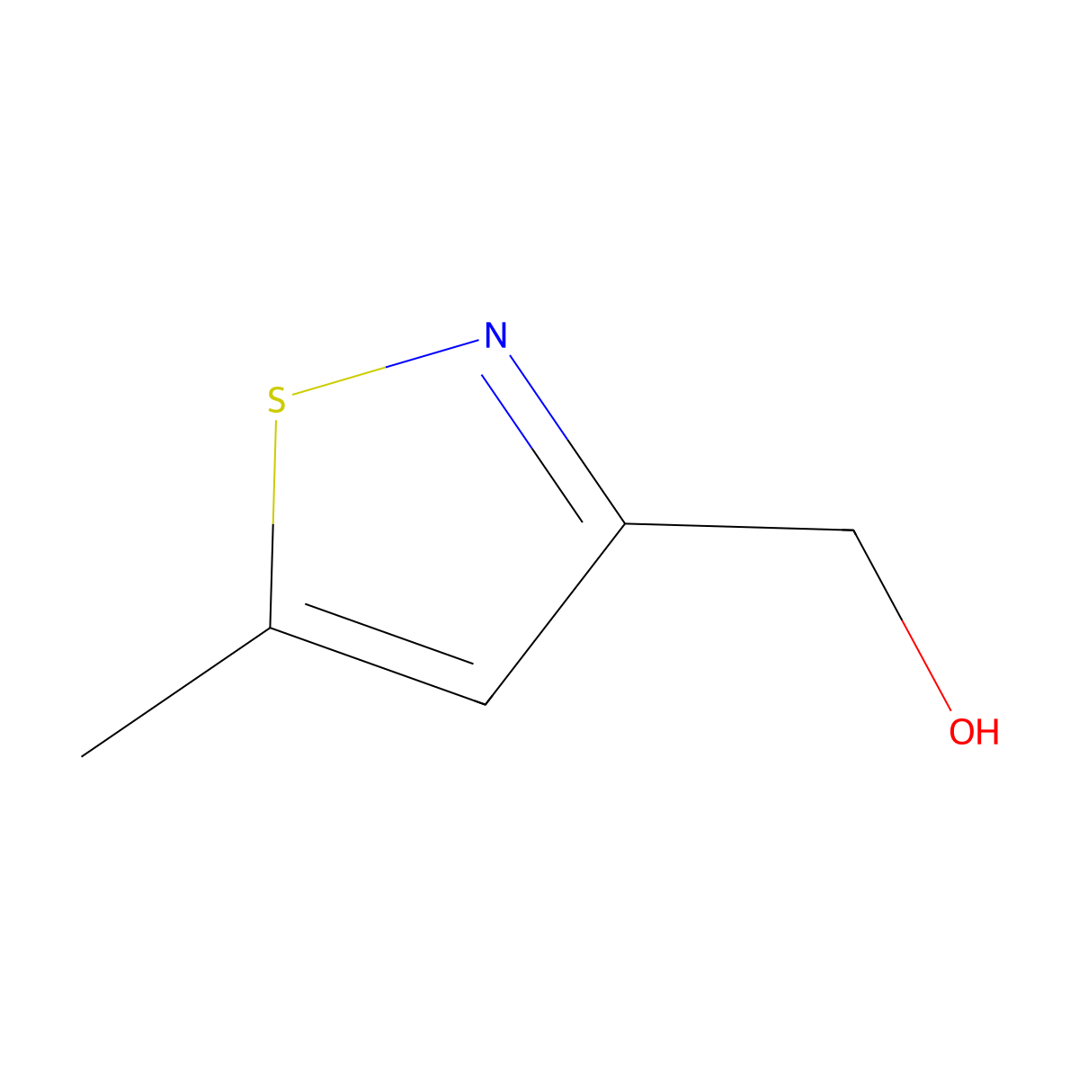 (5-Methyl-1,2-thiazol-3-yl)methanol molecular structure, CAS 1803598-19-7