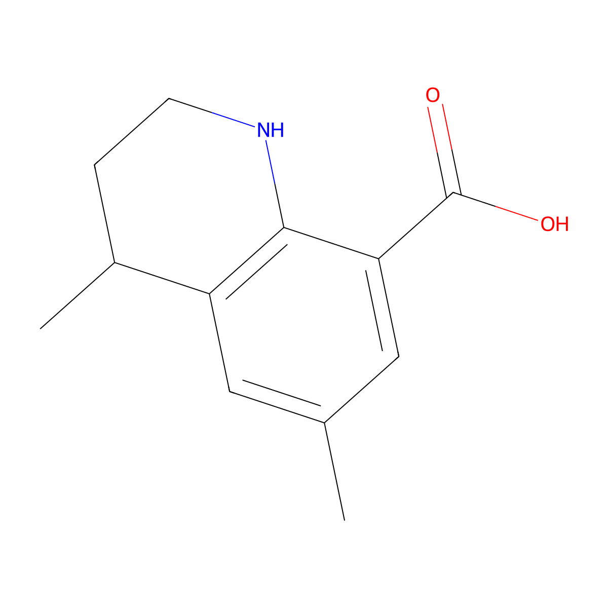 4,6-Dimethyl-1,2,3,4-tetrahydroquinoline-8-carboxylic acid molecular structure, CAS 1803598-24-4