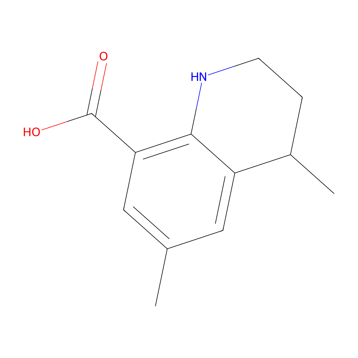 4,6-Dimethyl-1,2,3,4-tetrahydroquinoline-8-carboxylic acid molecular structure, CAS 1803598-24-4