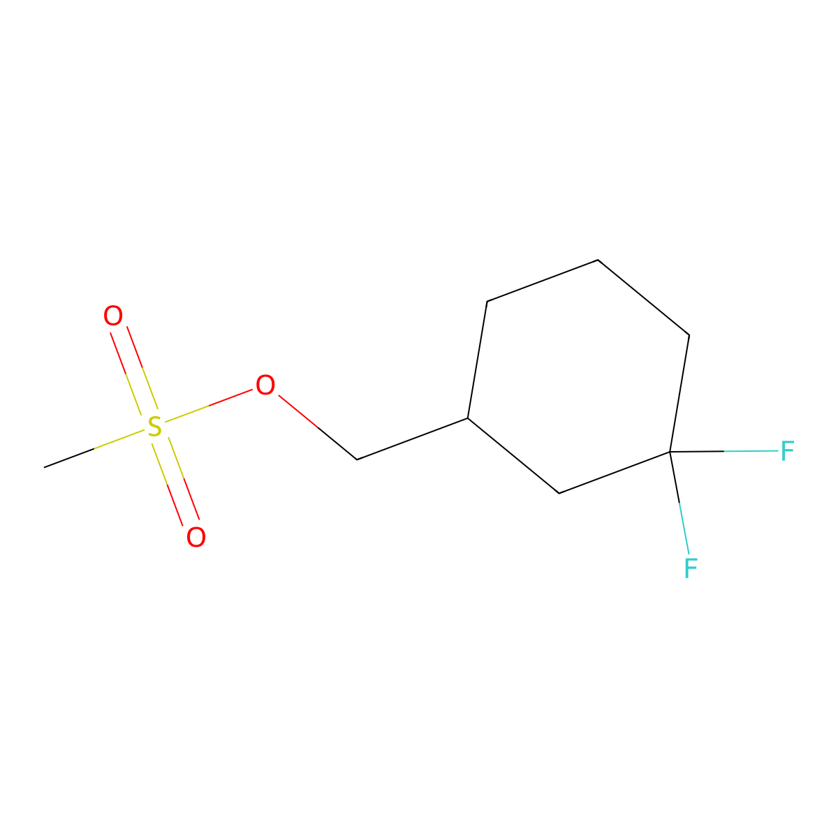 (3,3-Difluorocyclohexyl)methyl methanesulfonate molecular structure, CAS 1803598-43-7