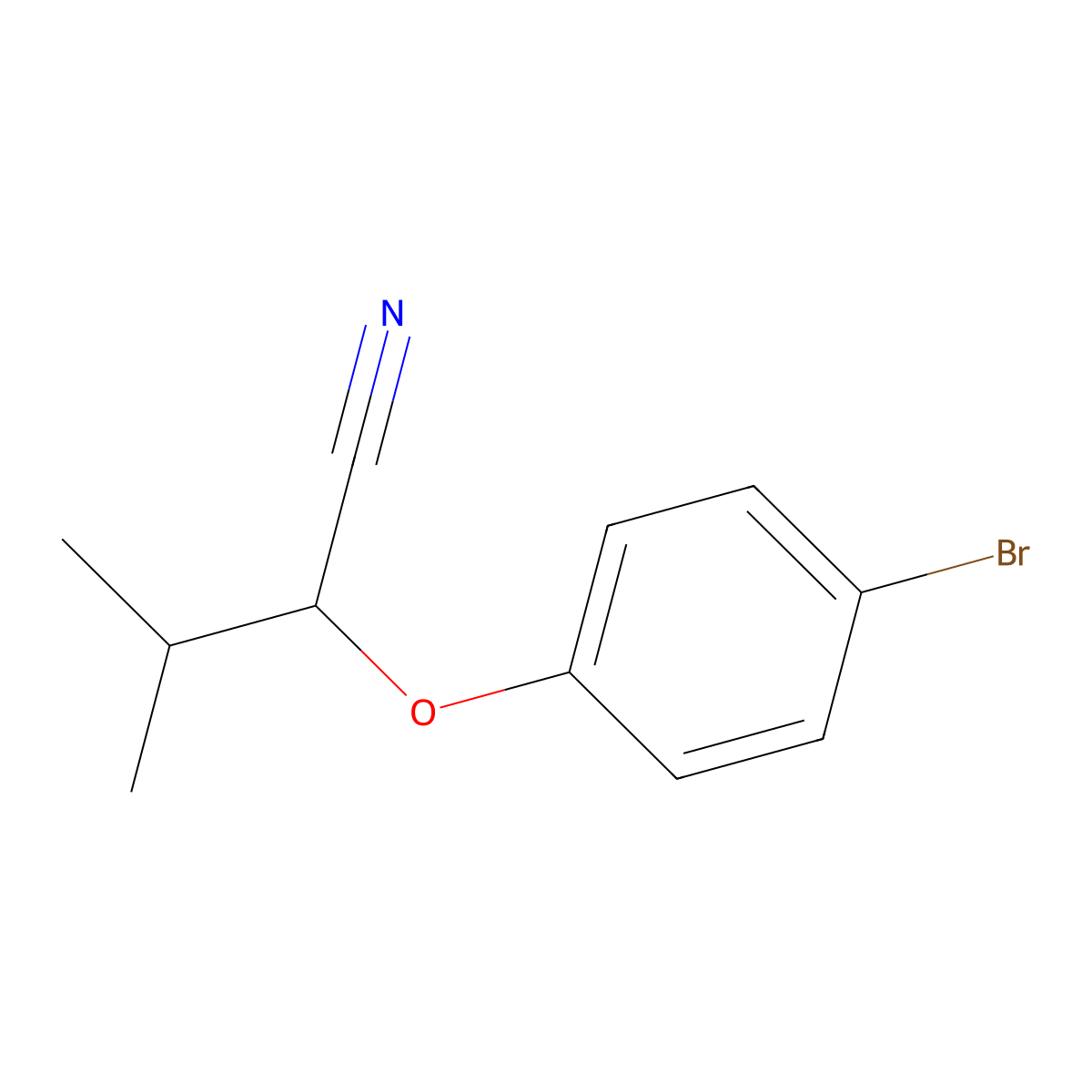 2-(4-Bromophenoxy)-3-methylbutanenitrile molecular structure, CAS 1803598-45-9
