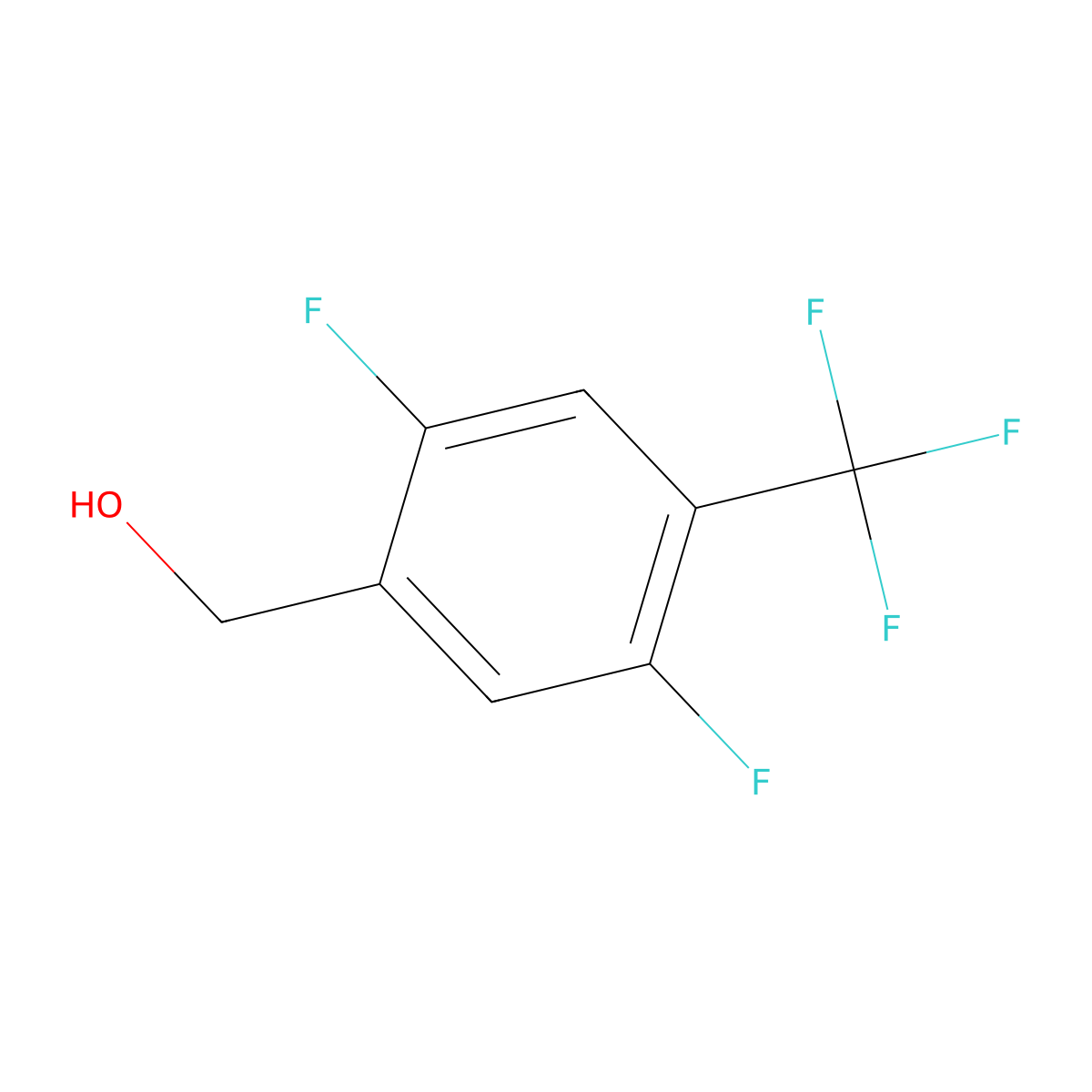 [2,5-Difluoro-4-(trifluoromethyl)phenyl]methanol molecular structure, CAS 1803598-53-9