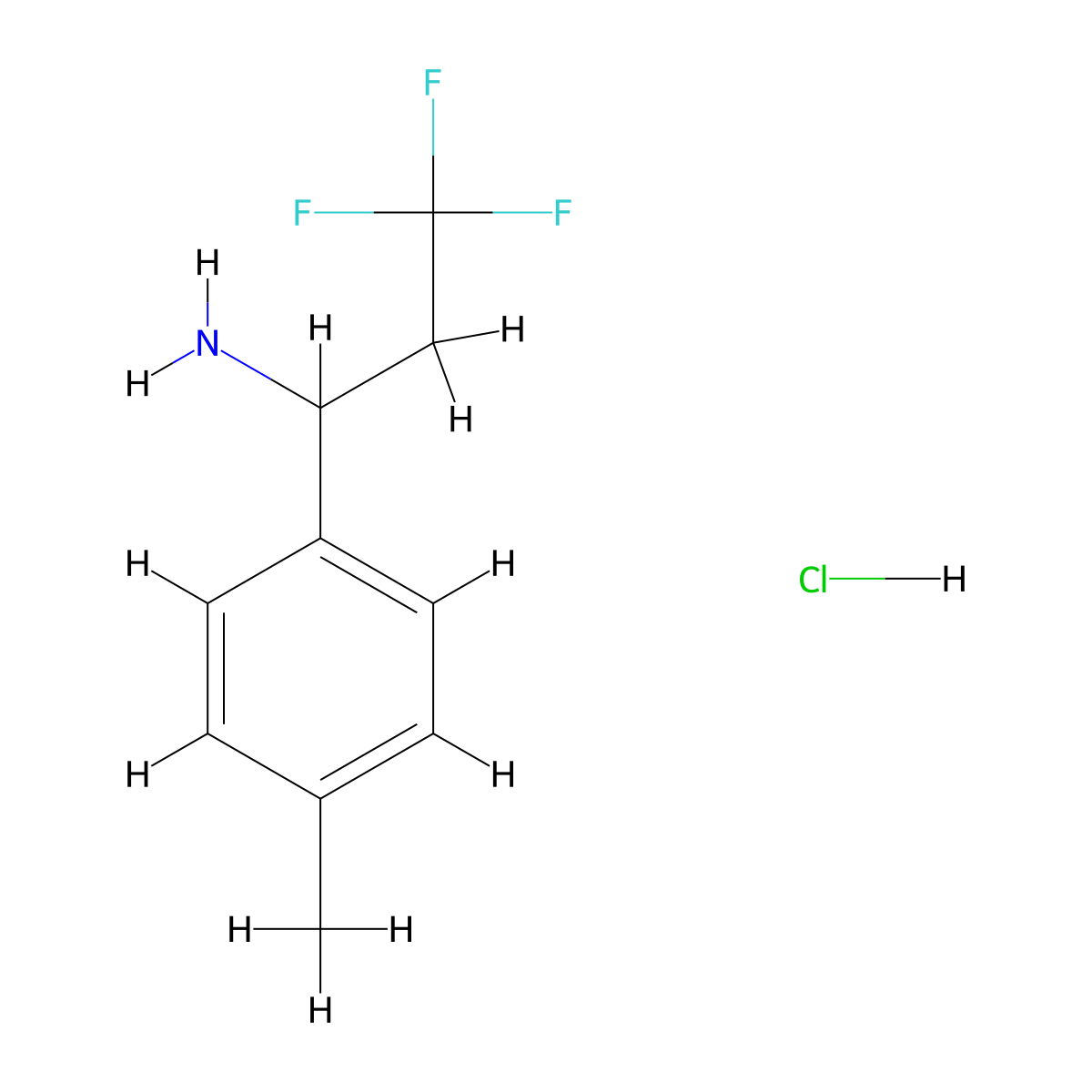 3,3,3-Trifluoro-1-(4-methylphenyl)propan-1-amine hydrochloride molecular structure, CAS 1803598-59-5