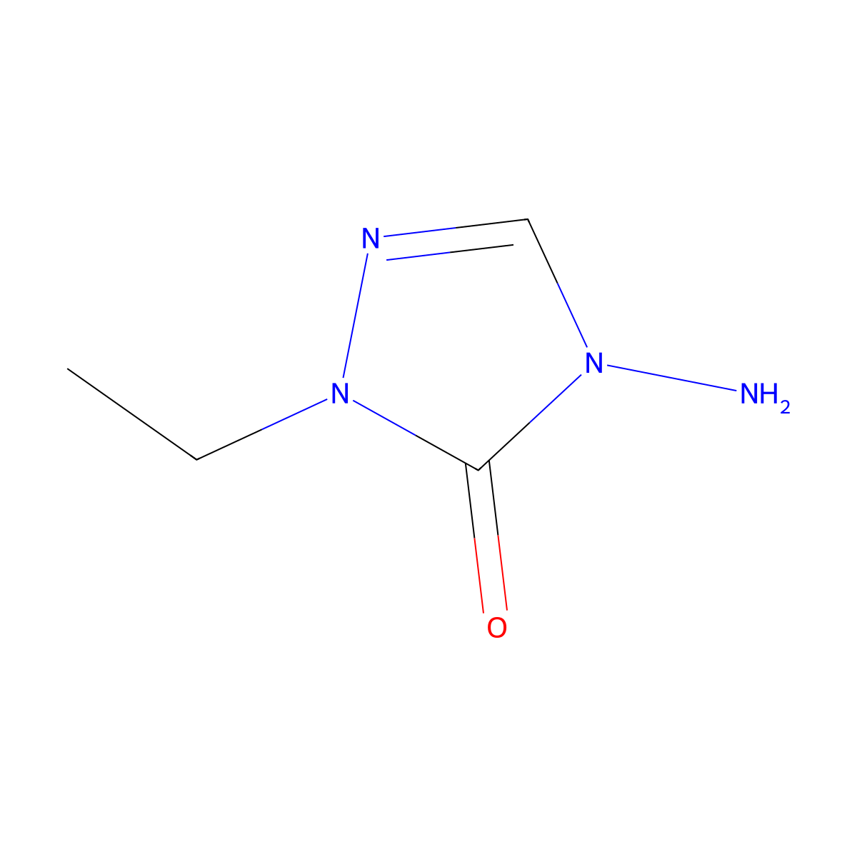 4-amino-1-ethyl-4,5-dihydro-1H-1,2,4-triazol-5-one molecular structure, CAS 1803598-66-4