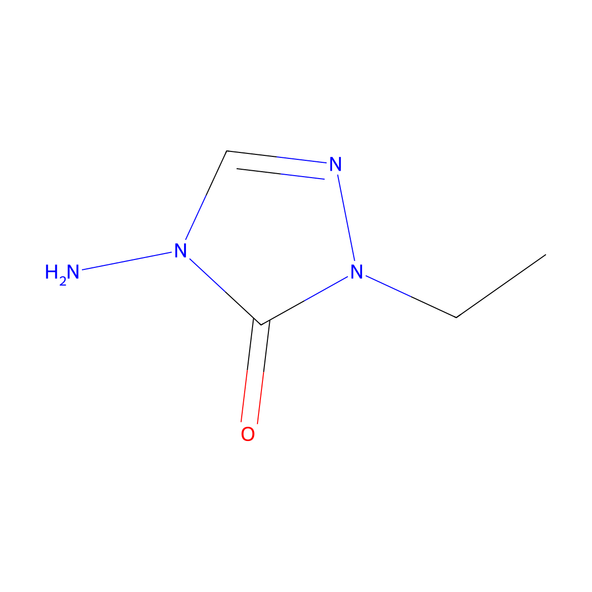 4-amino-1-ethyl-4,5-dihydro-1H-1,2,4-triazol-5-one molecular structure, CAS 1803598-66-4
