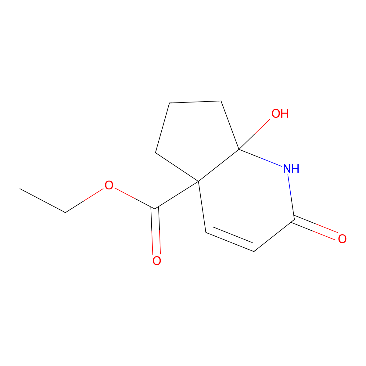 ethyl 7a-hydroxy-2-oxo-1H,2H,4aH,5H,6H,7H,7aH-cyclopenta[b]pyridine-4a-carboxylate molecular structure, CAS 1803598-67-5