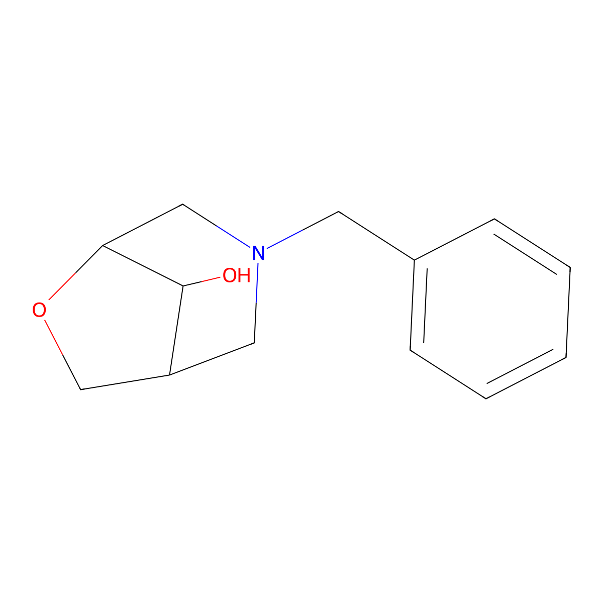 3-Benzyl-6-oxa-3-azabicyclo[3.2.1]octan-8-ol molecular structure, CAS 1803598-69-7