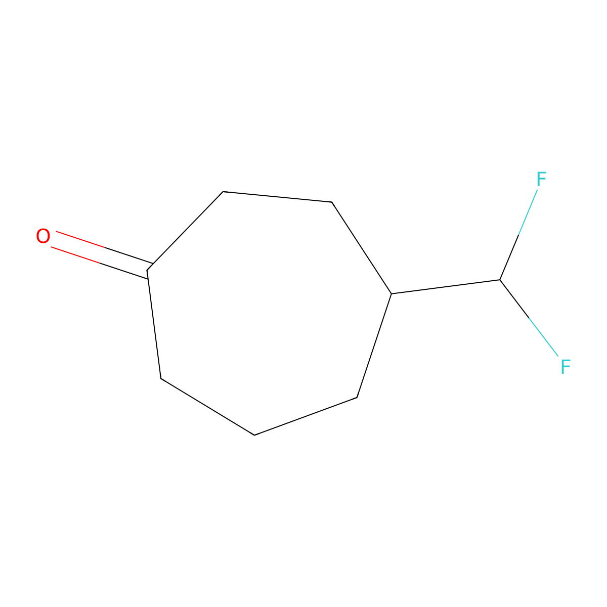 4-(Difluoromethyl)cycloheptan-1-one molecular structure, CAS 1803598-75-5