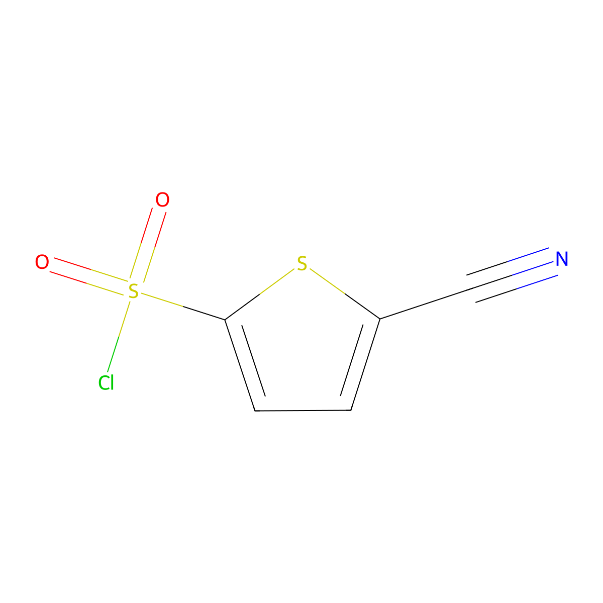 5-Cyanothiophene-2-sulfonyl chloride molecular structure, CAS 1803598-97-1