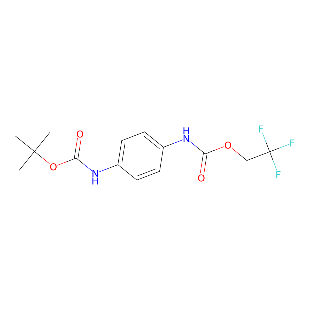 2,2,2-trifluoroethyl N-(4-{[(tert-butoxy)carbonyl]amino}phenyl)carbamate molecular structure, CAS 1803599-00-9