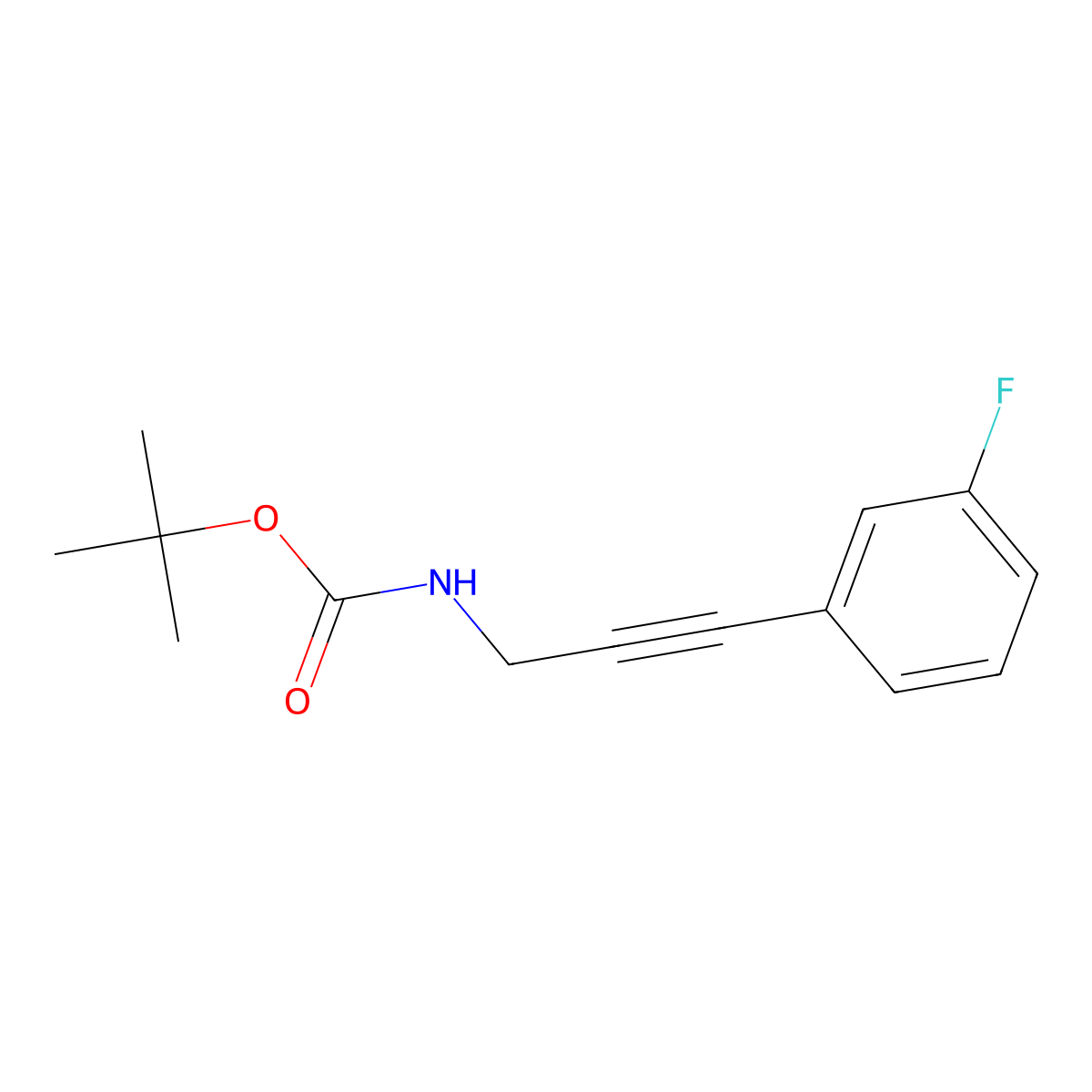tert-butyl N-[3-(3-fluorophenyl)prop-2-yn-1-yl]carbamate molecular structure, CAS 1803599-03-2